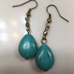 Never worn Turquoise dangle earrings